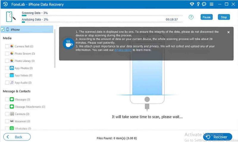 Elija el tipo de datos
