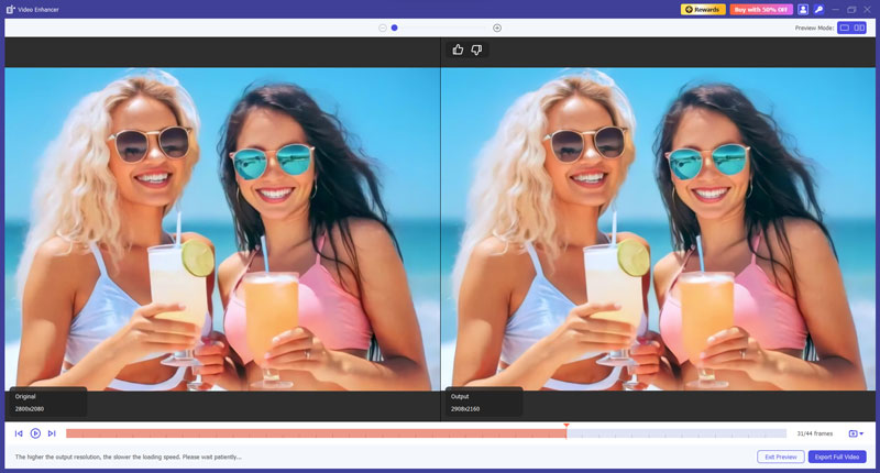 Vista previa y exportación