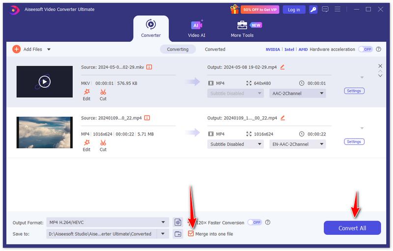 Convertir la fusión en una sola