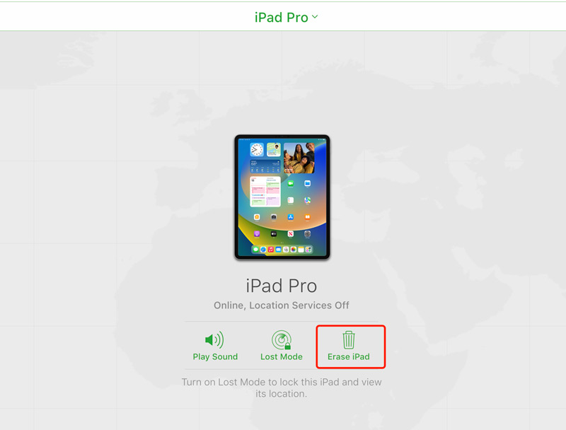 Borrar iPad para eliminar la contraseña olvidada