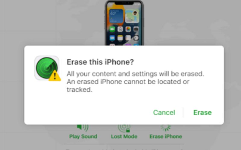 Restablecer iPhone a través de iCloud
