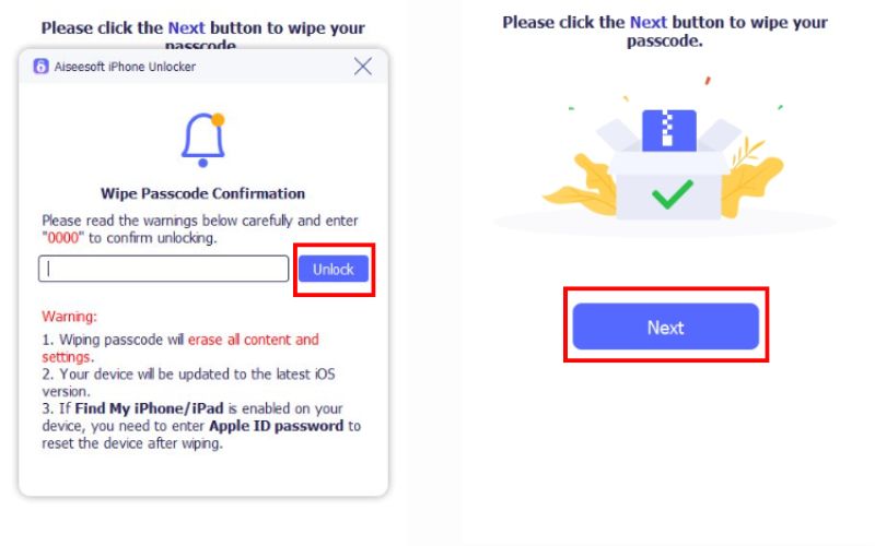 Introduce el código y desbloquea
