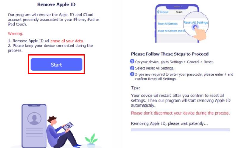 Presiona el botón de inicio