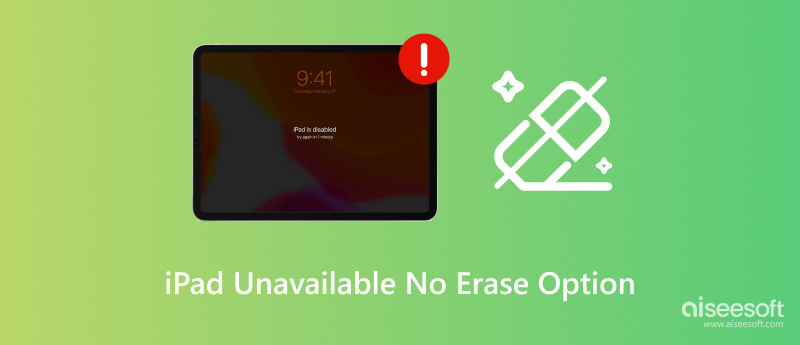 iPad no disponible, sin opción de borrar