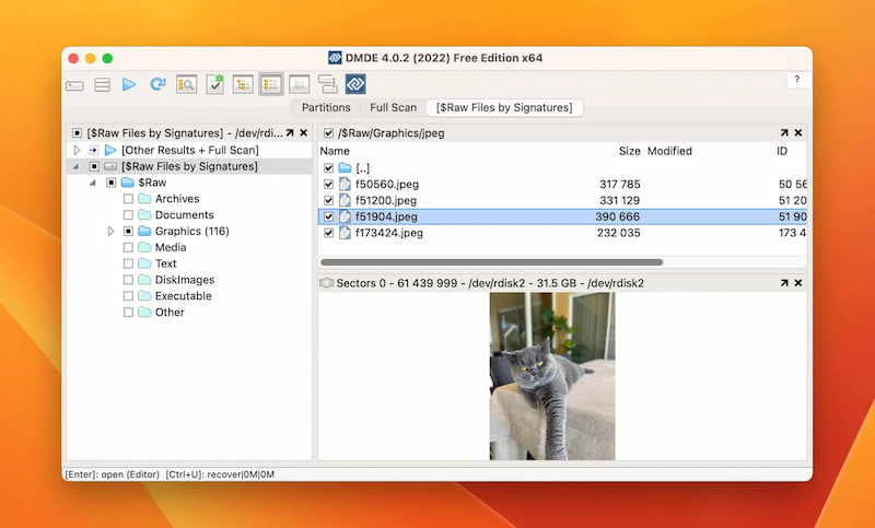 Recuperación de datos de Mac Dmde