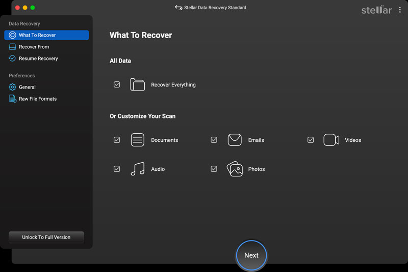 Recuperación estelar de datos