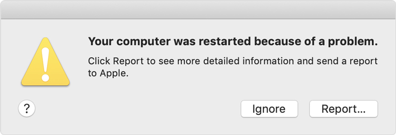 Informe de fallos de MacBook