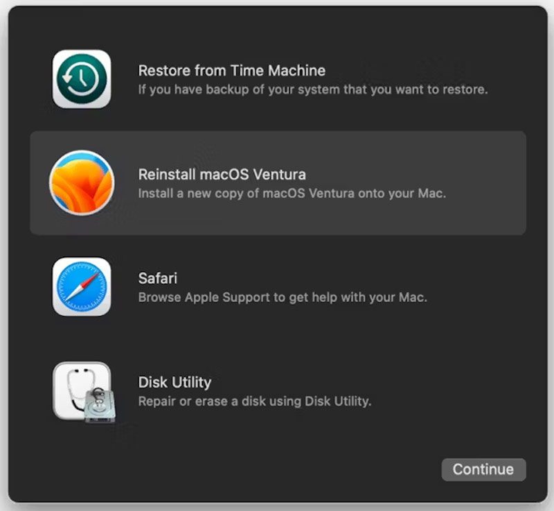 Reinstalar el modo de recuperación de macOS