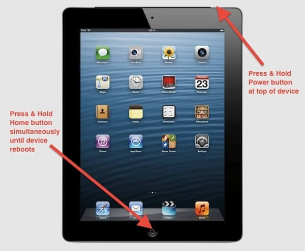 reiniciar ipad