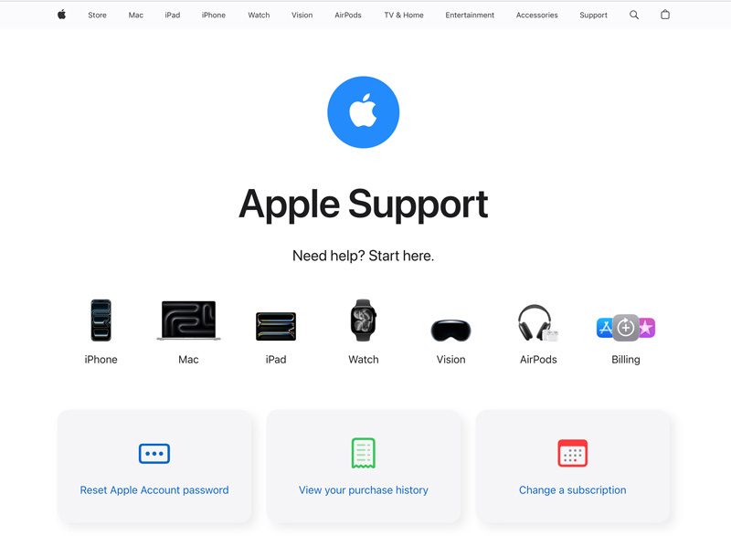 Contacta con el soporte técnico de Apple en su sitio web.