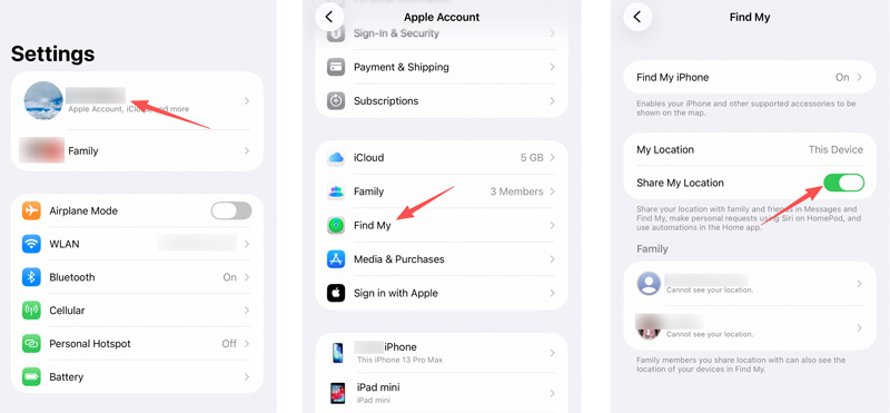 Activar la opción Compartir mi ubicación en iPhone