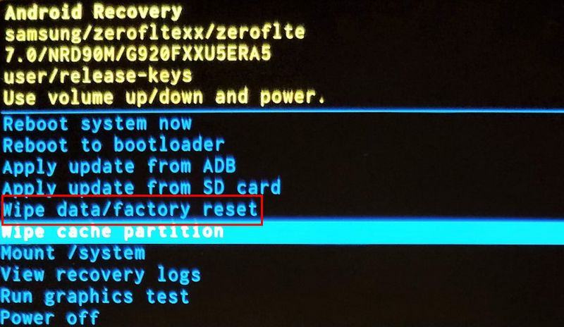 Borrar datos y restablecer valores de fábrica con botones