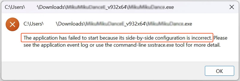 Error de configuración en paralelo incorrecta en Windows