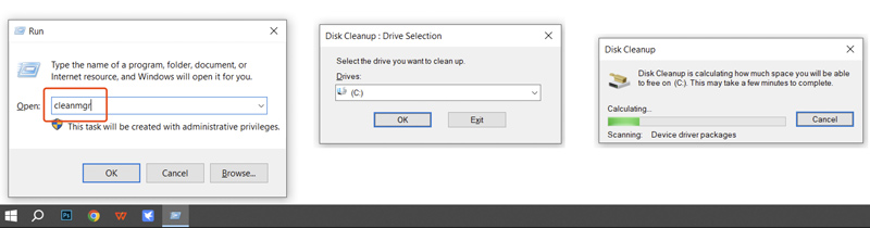 Liberador de espacio en disco de Windows C
