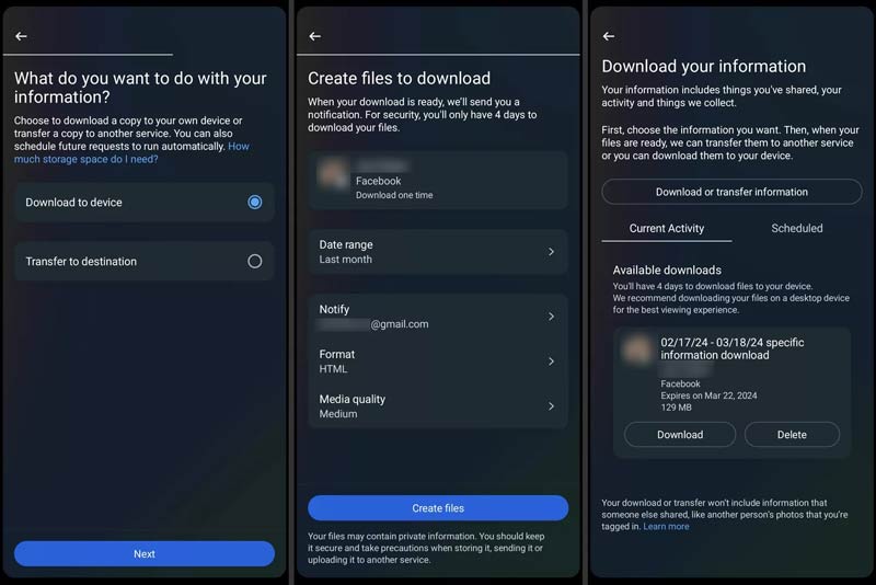 Descargar tu información de Facebook