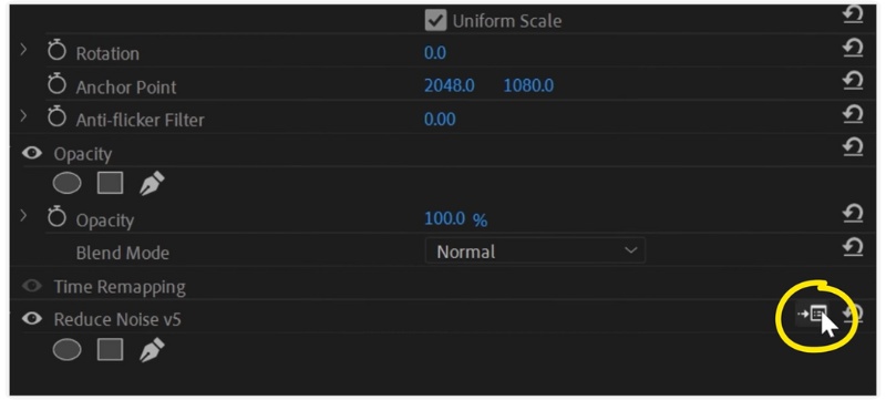 Haga clic en la cuadrícula de ruido de video