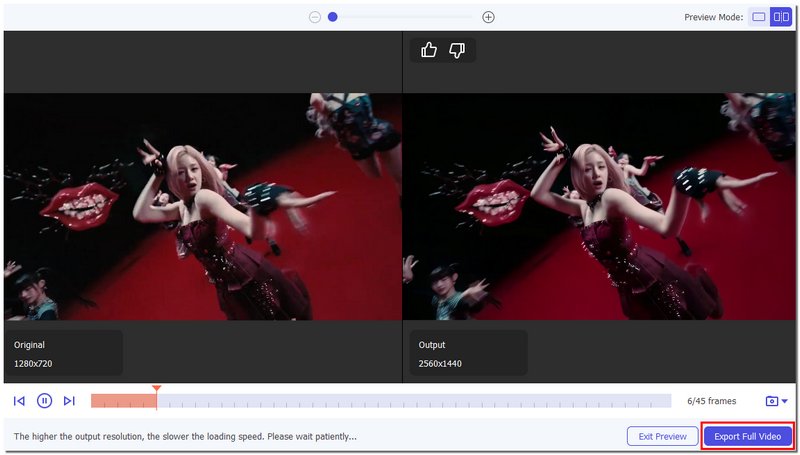 Exportar video mejorado