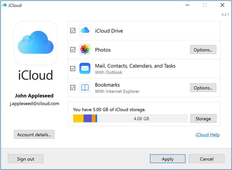 Aplicación iCloud