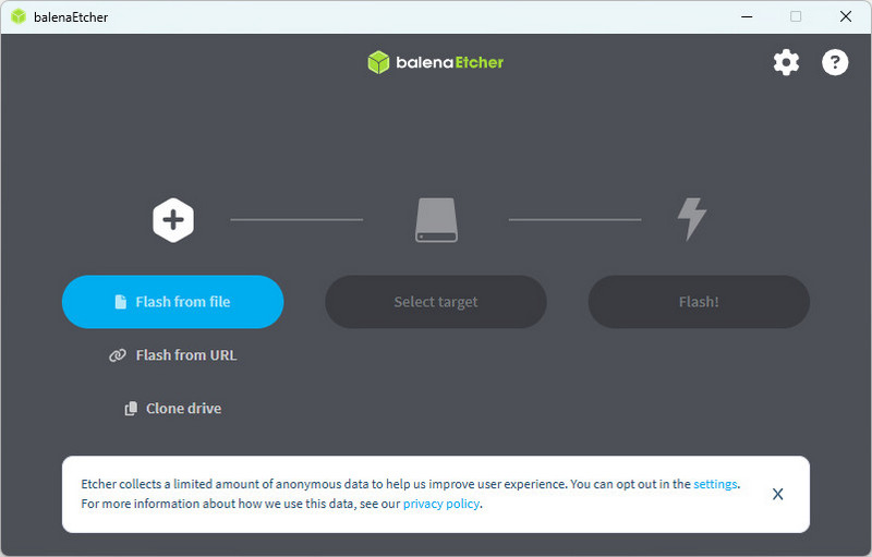Balanaetcher Flash desde archivo