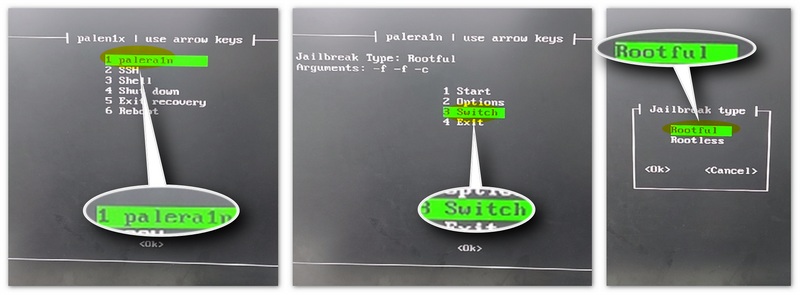 Choose Rootful Jailbreak Type