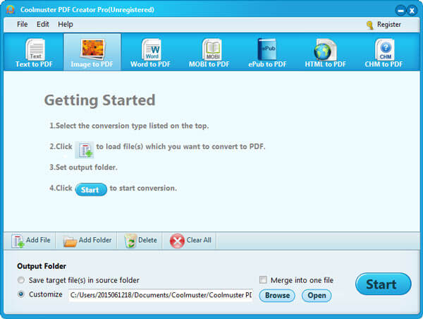 Creador de PDF CoolMuster