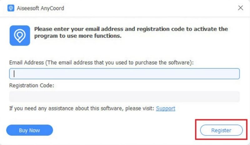 Introducir código de registro