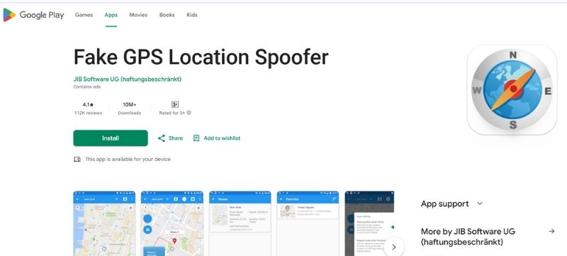 Instalar ubicación GPS falsa