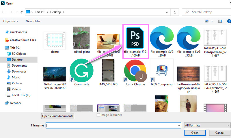 Cargar archivo PSD