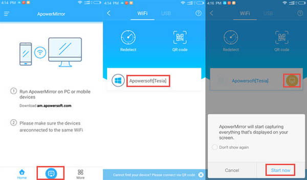 ApowerMirror de Android a Android