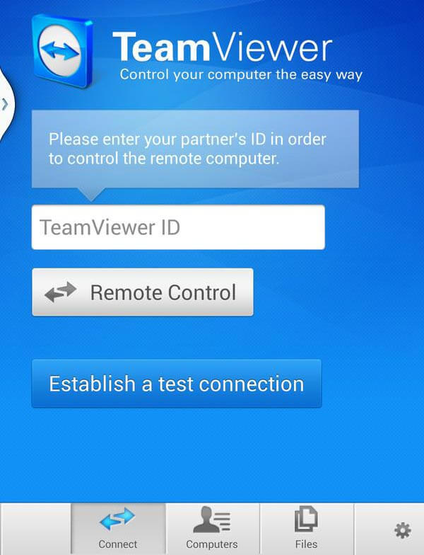 Ingrese la identificación de Teamviewer