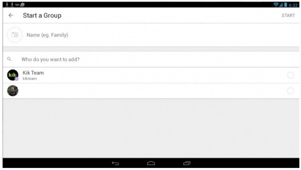 Crear un grupo Kik