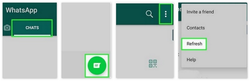 Actualizar contactos sincronizados en WhatsApp