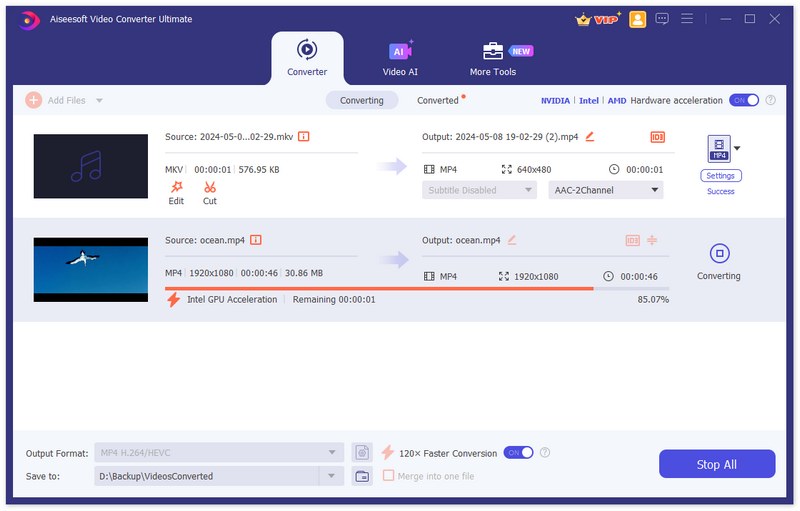 Conversión más rápida