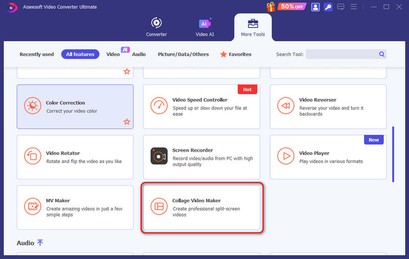 Seleccionar creador de vídeos de collage