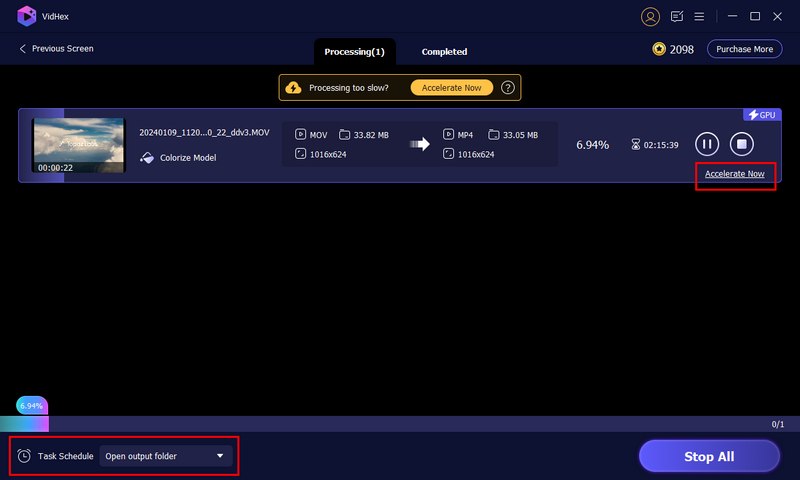 Acelerar y configurar la programación de tareas