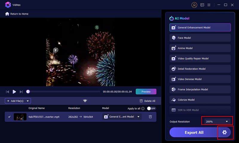 Ajustar los parámetros de salida