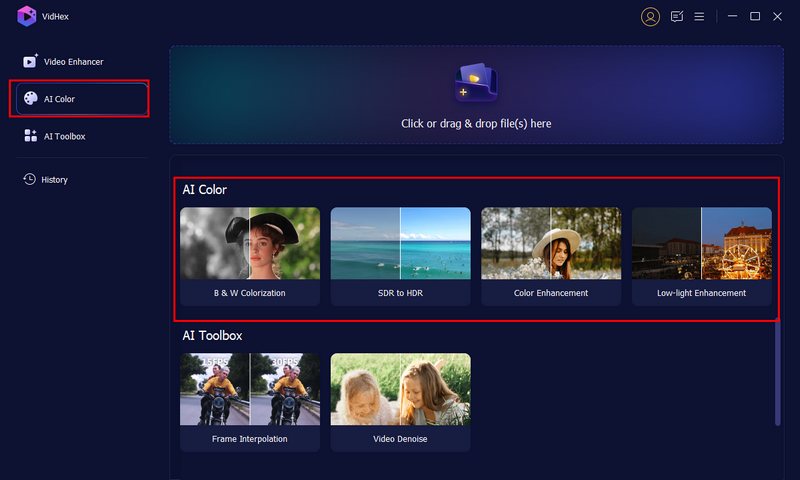 Color de IA en Vidhex