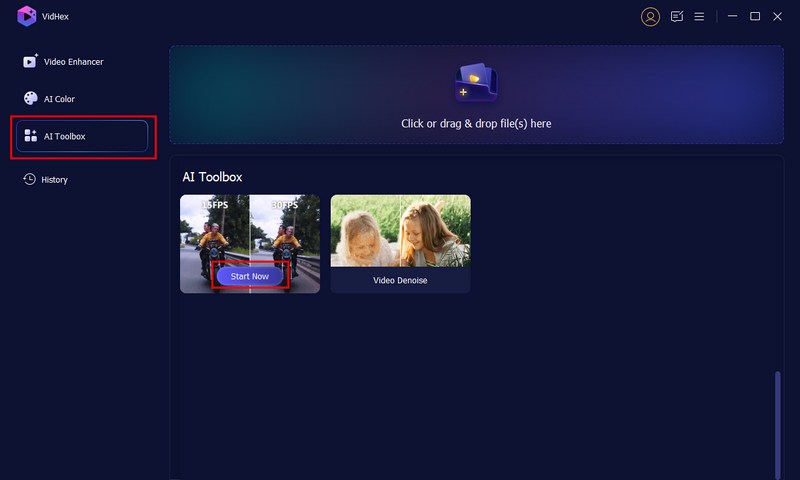 Interpolación de fotogramas en Vidhex