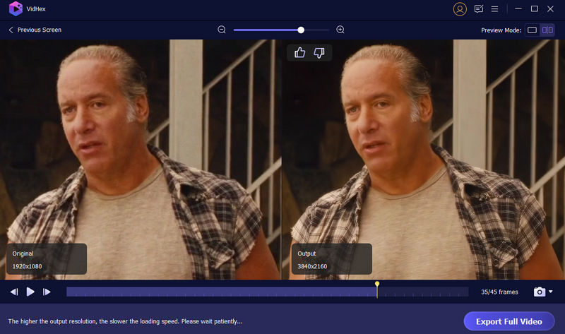 Salida de Vidhex sin ruido
