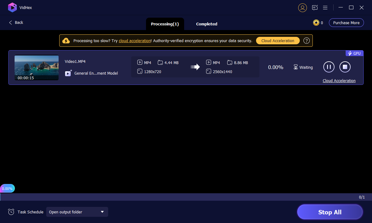 Resultado de la exportación de VidHex