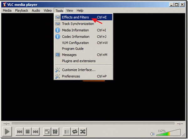 Menú de rotación de video VLC
